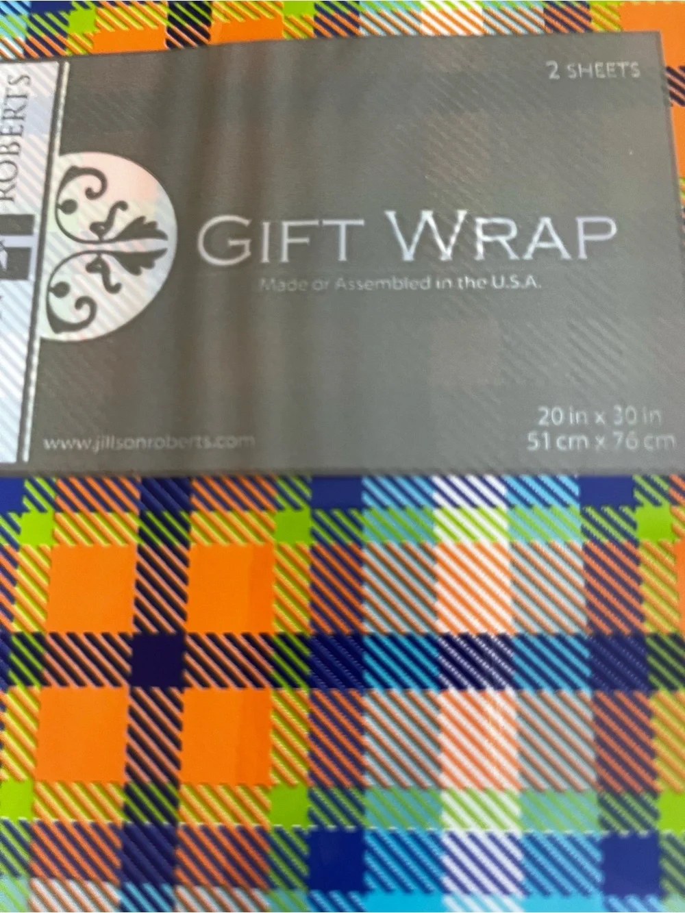 Plaid & White Gift Wrap Pack - Colorful Plaid and White Sheets